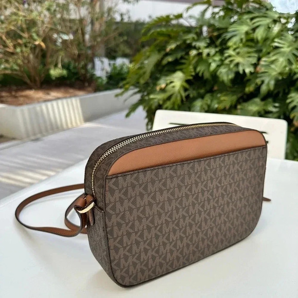 NWT MICHAEL KORS JET SET CROSSBODY BROWN MK BAG - Picture 2 of 10